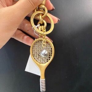 Coach Gold Tennis Racket Key Holder